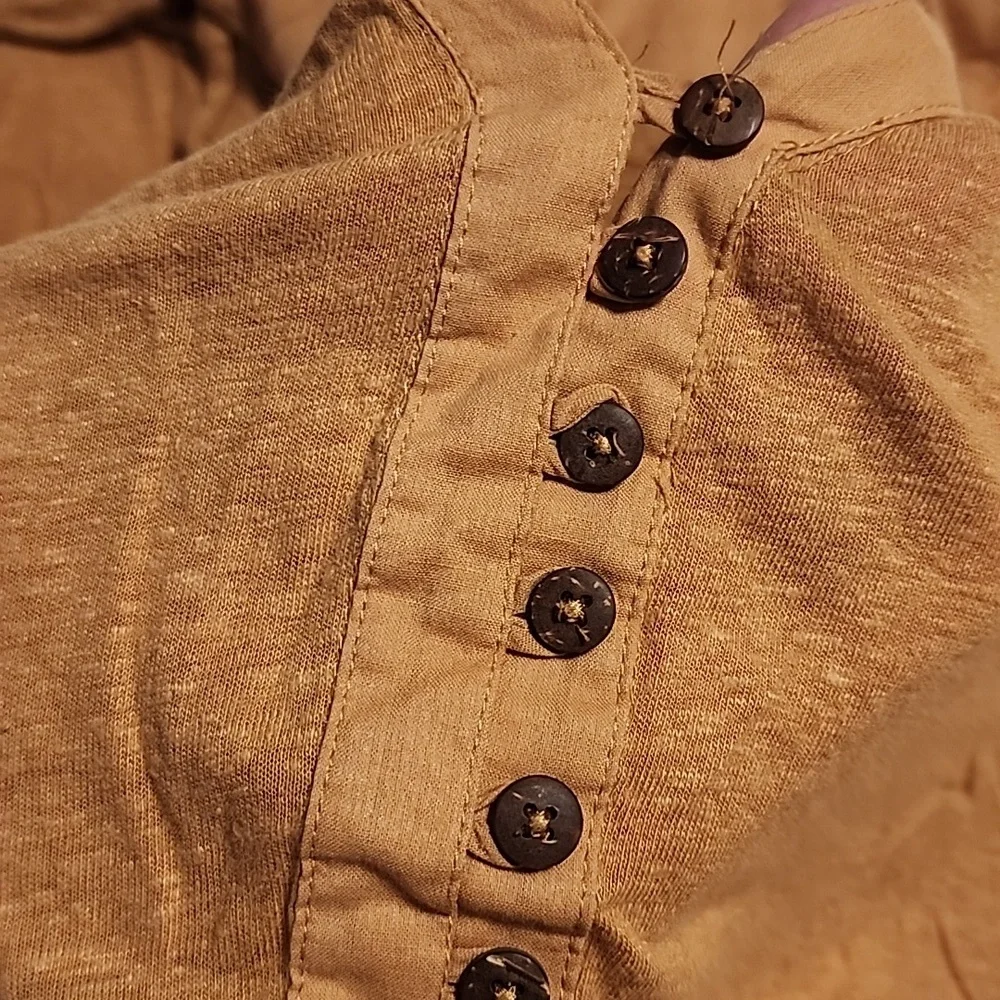 Free People Mustatd Yellow Flowing Top - Picture 6 of 8